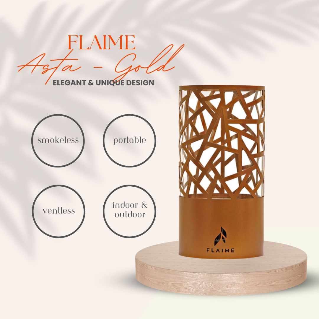 Asta Gold - Modern Fireplace